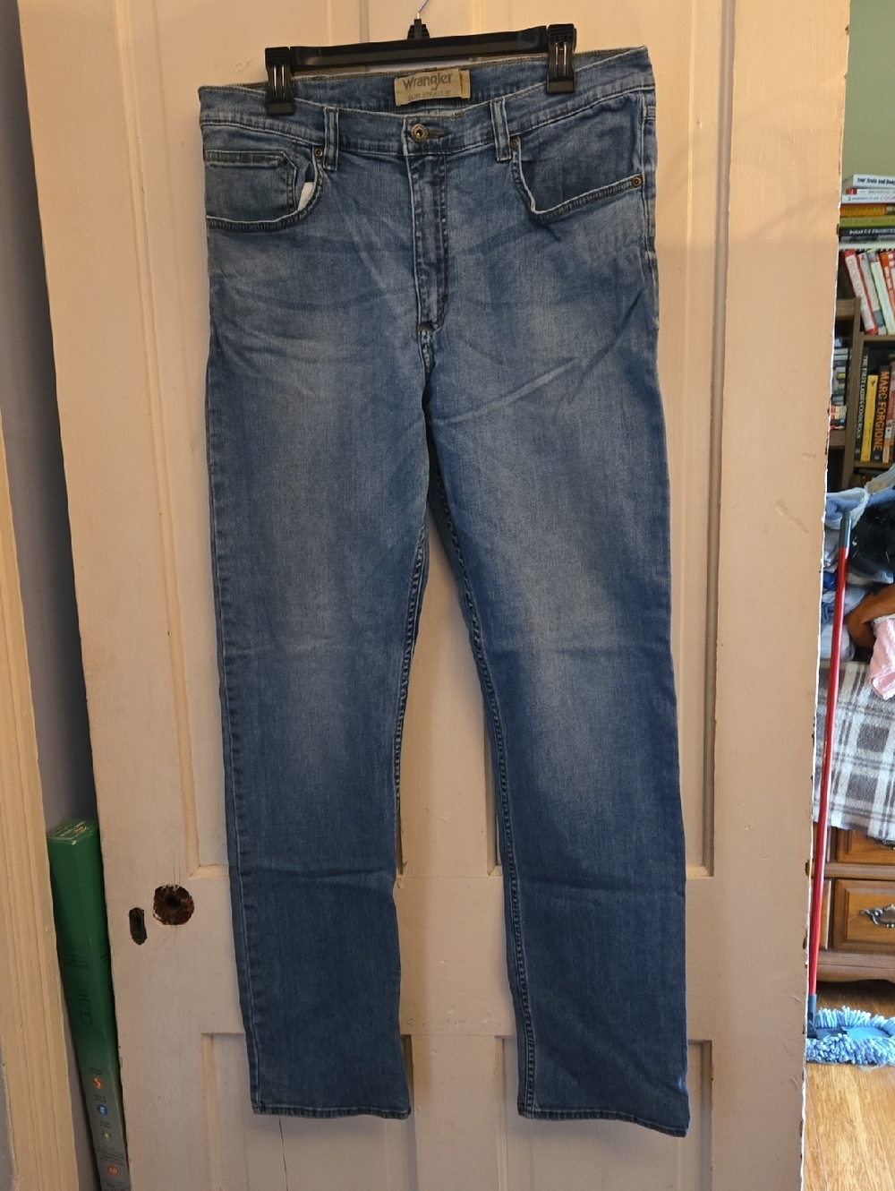 Wrangler Straight-Leg Medium Blue Jeans